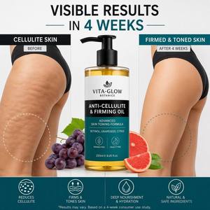 Huile de massage corporelle nourrissante au <span class=keywords><strong>pamplemousse</strong></span> et aux pépins de raisin, mélange anti-cellulite, raffermissant et hydratant pour des soins relaxants de la peau - Product Image 2