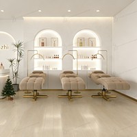 Nouveau Lit de Luxe Incurvé pour Extensions de Cils, Table de Massage Moderne pour Salon de Beauté, Ensemble Complet de Mobilier pour Extensions de Cils