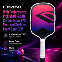 Raquette de pickleball pour enfants en fibre de carbone T700 de haute qualité, thermoformée monobloc, noyau en mousse de 16 mm, OEM ODM OMNI