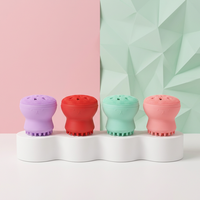 Brosse Nettoyante Visage en Silicone en Forme de Pieuvre, Tête Éponge Douce de Qualité Alimentaire, Nettoyage en Profondeur, Exfoliant Facial pour Salon de Beauté - Vente en Gros Usine