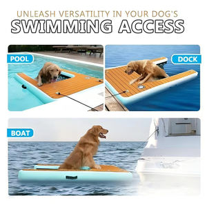 Rampa de Agua Inflable Grande para Perro, Escalera de Agua de Barco con Plataforma de Eva Antideslizante de Alta Estabilidad para <span class=keywords><strong>Perros</strong></span> Grandes - Product Image 5