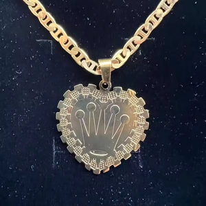 Collier tendance en acier inoxydable plaqué or 18 carats avec personnage de chat mignon de dessin animé, bijoux de mode pour femmes, cadeau - Product Image 1