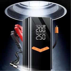 Démarreur instantané sans tension pour voitures essence et diesel, gonfleur de pneus d'urgence portable, compresseur d'air 150 PSI, booster de batterie automobile - Product Image 1