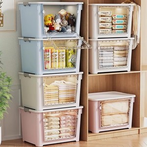 Lớn hình chữ nhật trong suốt PP nhựa hộp lưu trữ với phía trước mở 35L công suất đa chức năng cho đồ chơi trẻ em đồ ăn nhẹ - Product Image 2