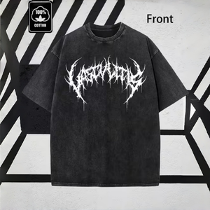 Camisetas de Manga Corta Vintage para Hombre, de Alta Calidad, Estilo Retro Lavado, con Diamantes, Corte Holgado, de Marca de Moda - Product Image 3