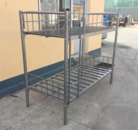 Lit superposé en métal robuste Besteel, double étage, pour adultes, taille standard, pour hôtels et écoles