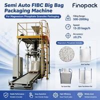 Máquina de Envasado de Gránulos de Fosfato de Magnesio Semiautomática en Sacos FIBC de 1000 kg, Máquina de Llenado de Sacos Jumbo, Empacadora de Sacos a Granel para Fertilizantes