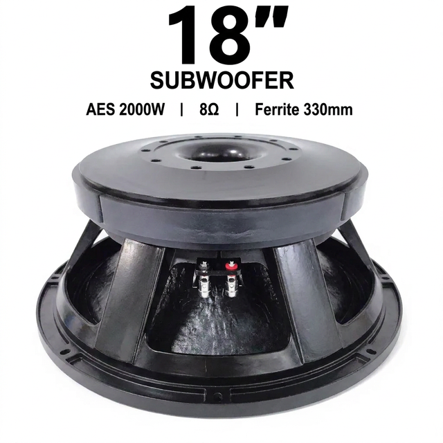 Professional 18Inch Subwoofer 2000W AES High Power 6Inch Voice Coil 97dB Sensitivity Pro Audio Bass Driver for Line Array System