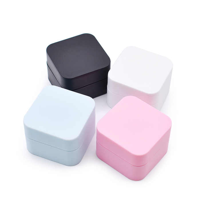 Empty BPA Free Double Wall Matte Frosted Face Cream PP Jars Cosmetic Square Plastic Jar with Lid