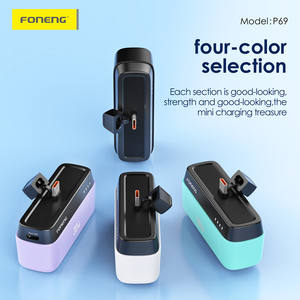 Chargeur rapide Foneng Mini 5000mAh 20W à 3 sorties, chargeur rapide 2-en-1 avec support intégré et design coloré - Product Image 5