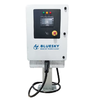 Cargador Rápido de CC Bluesky de 60KW para Montaje en Pared con Conectores Triples CCS GBT Chademo, OCPP1.6, Nuevo, IP55, Comercial, para Estacionamiento Exterior