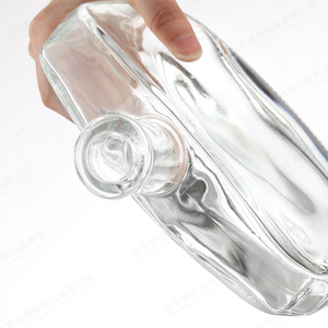 Super Flint Glass 500ml 700ml 750ml Whisky Crystal Peaks Half Dome Decanter Botella con tapa - Product Image 4