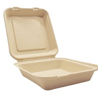 पर्यावरण कंटेनर रिसाव सबूत खाद्य Microwavable हैमबर्गर Biodegradable सीपी खाद दोपहर के भोजन के बॉक्स