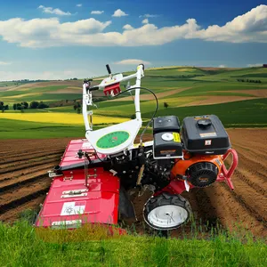 New type of agricultural machinery with plow for ditching and weeding, rotary tiller and soil loosening machine