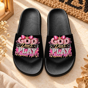 Sandali God Slide Personalizzati OEM Neri e <span class=keywords><strong>Fucsia</strong></span>, Leggeri con Suola Morbida in PU PVC per Donne, Uomini e Unisex, Estivi da Spiaggia - Product Image 2