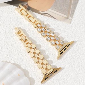 Montre à bracelet en métal de luxe à dégagement rapide de qualité supérieure en diamant de mode pour <span class=keywords><strong>Apple</strong></span> <span class=keywords><strong>Watch</strong></span> 8 <span class=keywords><strong>7</strong></span> 6 SE 5 4 49mm <span class=keywords><strong>45mm</strong></span> 44mm 42mm 38mm - Product Image 1