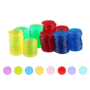 Jetons de <span class=keywords><strong>Poker</strong></span> transparents en plastique jetons de Bingo colorés 24*2mm jetons de comptage vierges ou adultes enfants compteurs de jeu de <span class=keywords><strong>Poker</strong></span> apprentissage - Product Image 5