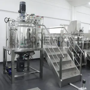 HONE-tanque mezclador de emulsión al vacío, 500L, 1000L, 3000L, 5000L, para cosméticos, proceso de productos de maquillaje, máquina mezcladora uniforme