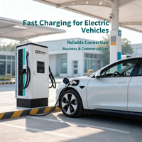 Nouvelle borne de recharge rapide pour véhicules électriques 120 kW/160 kW GB/T avec double connecteur, indice de protection IP54, pour usage commercial extérieur