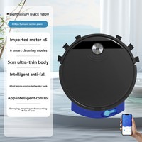 Robot Vacuum Cleaner Ultra Tipis, Penjualan Pabrik Terlaris, Otomatis Penuh, Tiga-in-Satu, Hisap, Pel, Mesin Serbaguna untuk Rumah Tangga