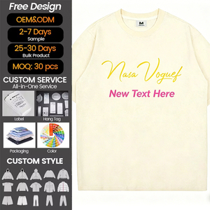 <span class=keywords><strong>T</strong></span>-<span class=keywords><strong>shirt</strong></span> beige surdimensionné pour <span class=keywords><strong>homme</strong></span> avec impression de texte personnalisable « <span class=keywords><strong>Nasa</strong></span> Voguef », streetwear décontracté pour un style urbain - Product Image 1