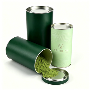 Empaque de Tubo de Cartón Personalizado para Té, Caja de Regalo Cilíndrica Redonda para Té de Hojas Sueltas, Impresión Personalizada de Fábrica OEM - Product Image 1