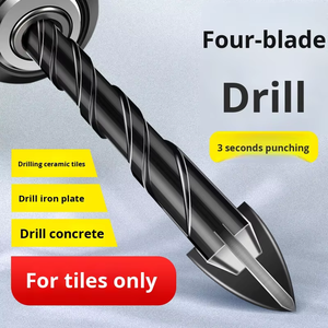<span class=keywords><strong>Foret</strong></span> à carrelage en alliage dur, haute dureté, spécial verre, béton, <span class=keywords><strong>foret</strong></span> à quatre lames King Twist, 5-12 mm - Product Image 2