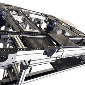 Tùy chỉnh sản xuất động cơ tự động đôi tốc độ chuỗi nhôm hồ sơ Hệ thống băng tải Pallet - Product Image 2