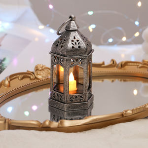 New Arrival Vintage <strong>Candle</strong> <strong>Lantern</strong> with LED Pillar <strong>Candle</strong> Silver ,GOLD or Bronze Brushed <strong>Lanterns</strong> for Home and Party Decoration - Product Image 6