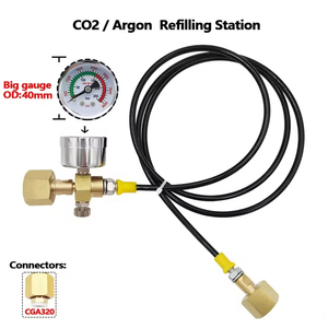 Zimakyfa CQG-W21.8-W21.8-JXG W21.8-14CGA320 Brass <b>Small</b> Welding Tanks Nitrogen Argon CO2 40L <b>Bottle</b> Charging Adapter OEM Air - Product Image 5