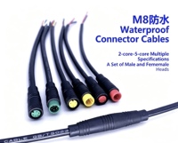 Sensor Rem Sepeda Listrik Skuter M8 2 3 4 5 6 Pin Core Julet Kabel Konektor Tahan Air Kabel Harness