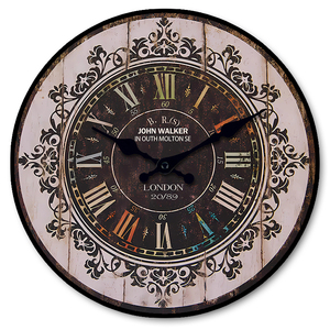 Horloge murale ronde moderne en verre et cristal personnalisable <span class=keywords><strong>John</strong></span> <span class=keywords><strong>Walker</strong></span> London avec affichage à aiguilles - 30*30cm pour le salon Décoration de la maison - Product Image 1