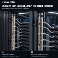 Collecteur de refroidissement liquide personnalisé à flux équilibré pour barres de distribution d'eau de rack de serveur, plaques froides de GPU avec ports de connexion rapide UQD