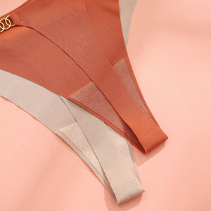 Vente en gros de sous-vêtements féminins sans couture coupés au laser, en une seule pièce, en soie glacée, tangas, culottes invisibles pour femmes, G-strings, Tangas De Mujer - Product Image 6