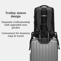 Sac à dos pour ordinateur portable avec logo personnalisé, étanche, rechargeable par USB, ergonomique, pour les voyages d'affaires, grande capacité, pour hommes et femmes