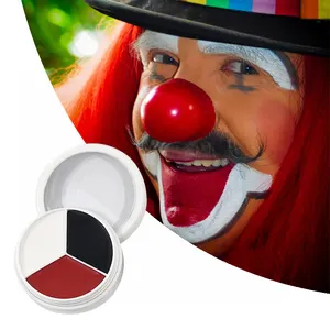 0.42 OZ rosso nero bianco Tri-Color Face Body Paint Palette a base di olio Face Painting Clown Makeup Halloween Makeup