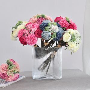 Bouquets <span class=keywords><strong>de</strong></span> mariée artificiels, fausses fleurs en forme <span class=keywords><strong>de</strong></span> boule, décorations <span class=keywords><strong>de</strong></span> mariage, décoration <span class=keywords><strong>de</strong></span> salon, soie <span class=keywords><strong>et</strong></span> plastique <span class=keywords><strong>de</strong></span> haute qualité - Product Image 1