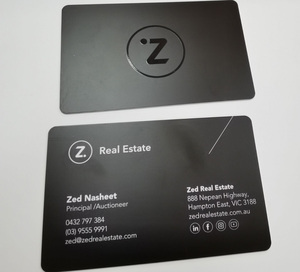 Hot bán cao cấp PVC Chất liệu UV Glossy biểu tượng sáng bóng nhựa đen thẻ kinh doanh - Product Image 6