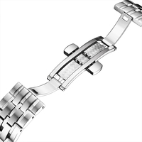 Montre pour homme Caluola en acier inoxydable ODM/OEM, multifonctionnelle, à mouvement automatique, avec verre saphir, 40 mm, 20 mm