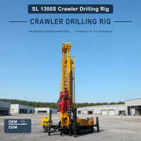 Foreuse hydraulique sur chenilles pour puits d'eau de 1300 m et 900 mm, machine de forage DTH avec moteur diesel Cummins de 264 kW