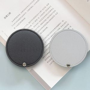 CustomMini PU Leather Stainless Steel Portable Pocket Travel <b>Makeup</b> Compact Cosmetic Wedding <b>Mirror</b> Gifts for Women - Product Image 5