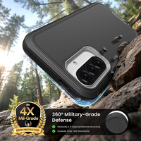 Étui robuste à 3 couches avec clip ceinture, aimant 3000 Gauss pour Samsung A37, coque antichoc PC+TPU avec support et protection anti-poussière pour les ports