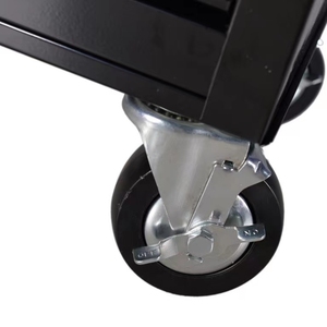 46In 9-çekmeceler haddeleme araç kutusu, mobil alet depolama dolabı/çalışma masası ahşap üst/güç şeridi, tekerlekler ile donatılmış, - Product Image 4