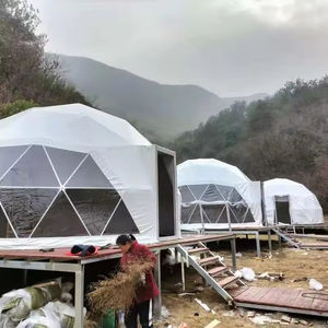 Dômes de glamping géodésiques modernes de luxe, imperméables, quatre saisons, tissu ignifuge résistant aux UV pour l'hébergement en <span class=keywords><strong>camping</strong></span> de villégiature - Product Image 4