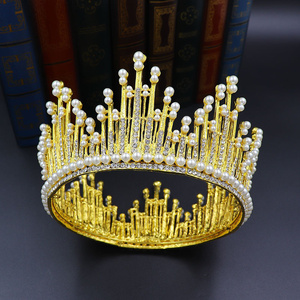 LUOYAN Couronnes et diadèmes personnalisés en cristal pour mariage, fiançailles, anniversaire, concours <span class=keywords><strong>de</strong></span> beauté, fêtes et couronnes d'anniversaire pour enfants - Product Image 2