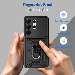 Funda de Privacidad para <span class=keywords><strong>Samsung</strong></span> S26 Ultra S25 Edge S24 Plus S23 FE con Cubierta Deslizante para Cámara, Protección Antigolpes de Grado Militar y Anillo Soporte - Product Image 5