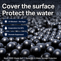 Boule d'ombrage noire en HDPE résistante aux UV de 100 mm pour la réduction de l'évaporation des réservoirs et le contrôle des algues