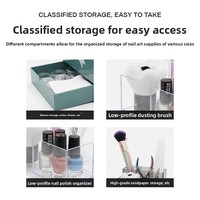 Caja Organizadora de Acrílico DOOSO para Uñas, con Cajón, a Prueba de Polvo, para Esmaltes, Exhibidor de Cosméticos para Técnicos de Salón