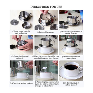 Filtro per Caffè Cold Brew Portatile in Metallo Riutilizzabile Vietnamita Filtro per Caffè a Goccia in Acciaio Inossidabile - Product Image 5