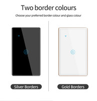 Interrupteur mural tactile intelligent WiFi avec télécommande, en verre trempé durable, compatible avec les systèmes de maison intelligente US/AU